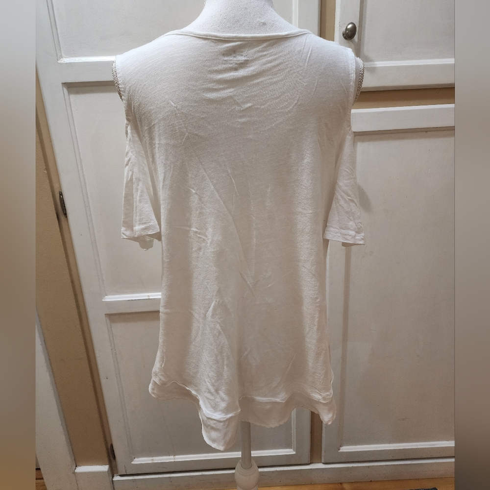 SOHO Women's Cold Shoulder Lightweight Tunic - Picture 8 of 10